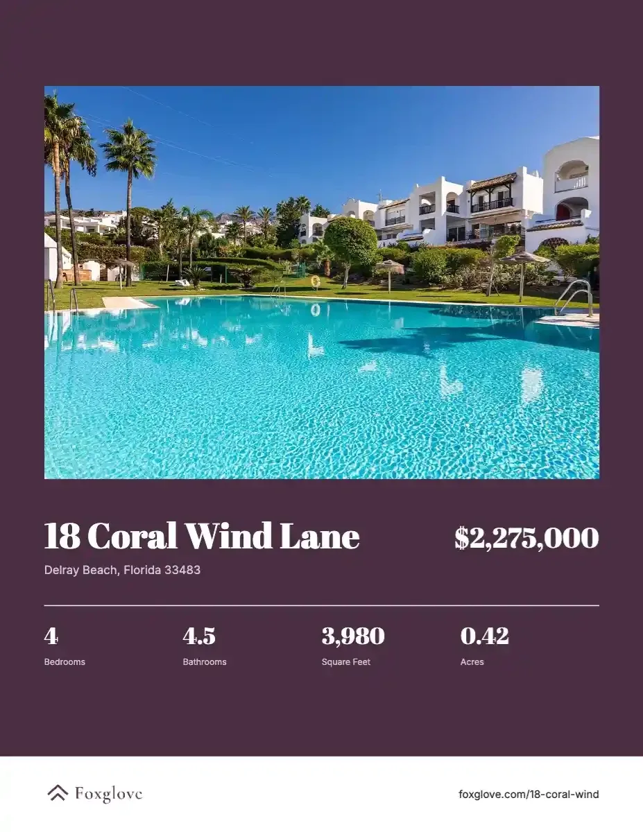 Bold Color Listing Brochure, a flyer template