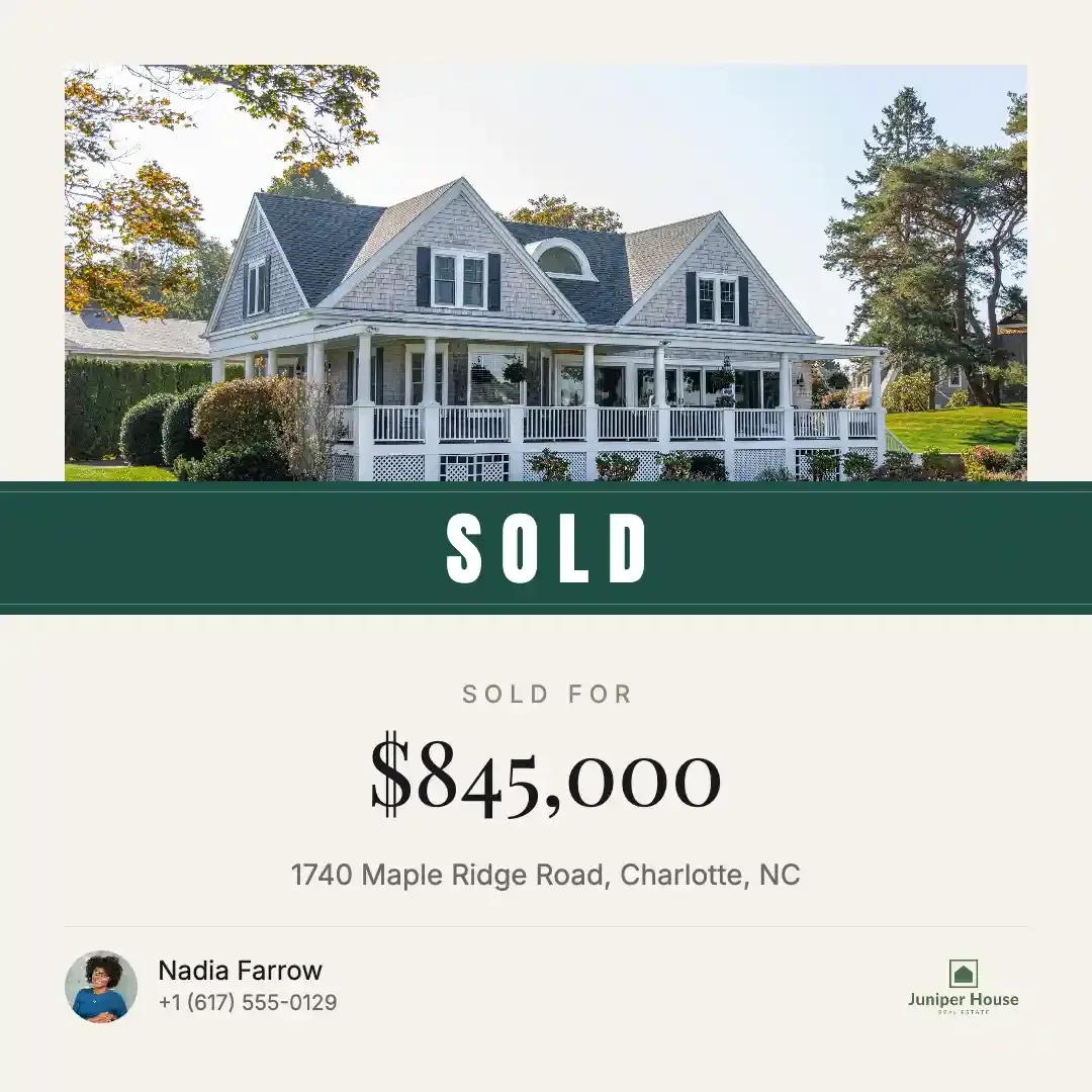 Just Sold Ribbon Post, a social post template