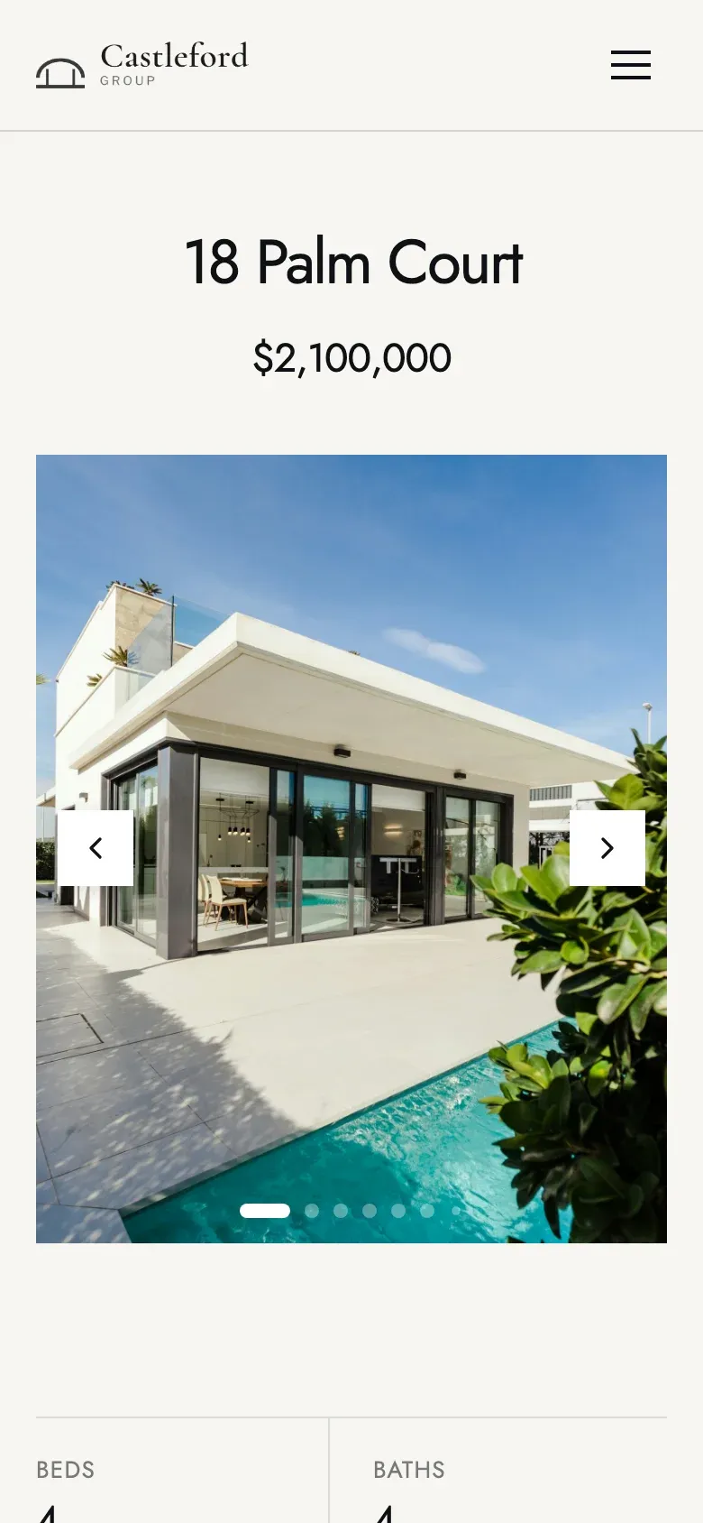 The same website on a phone, in the Aura theme