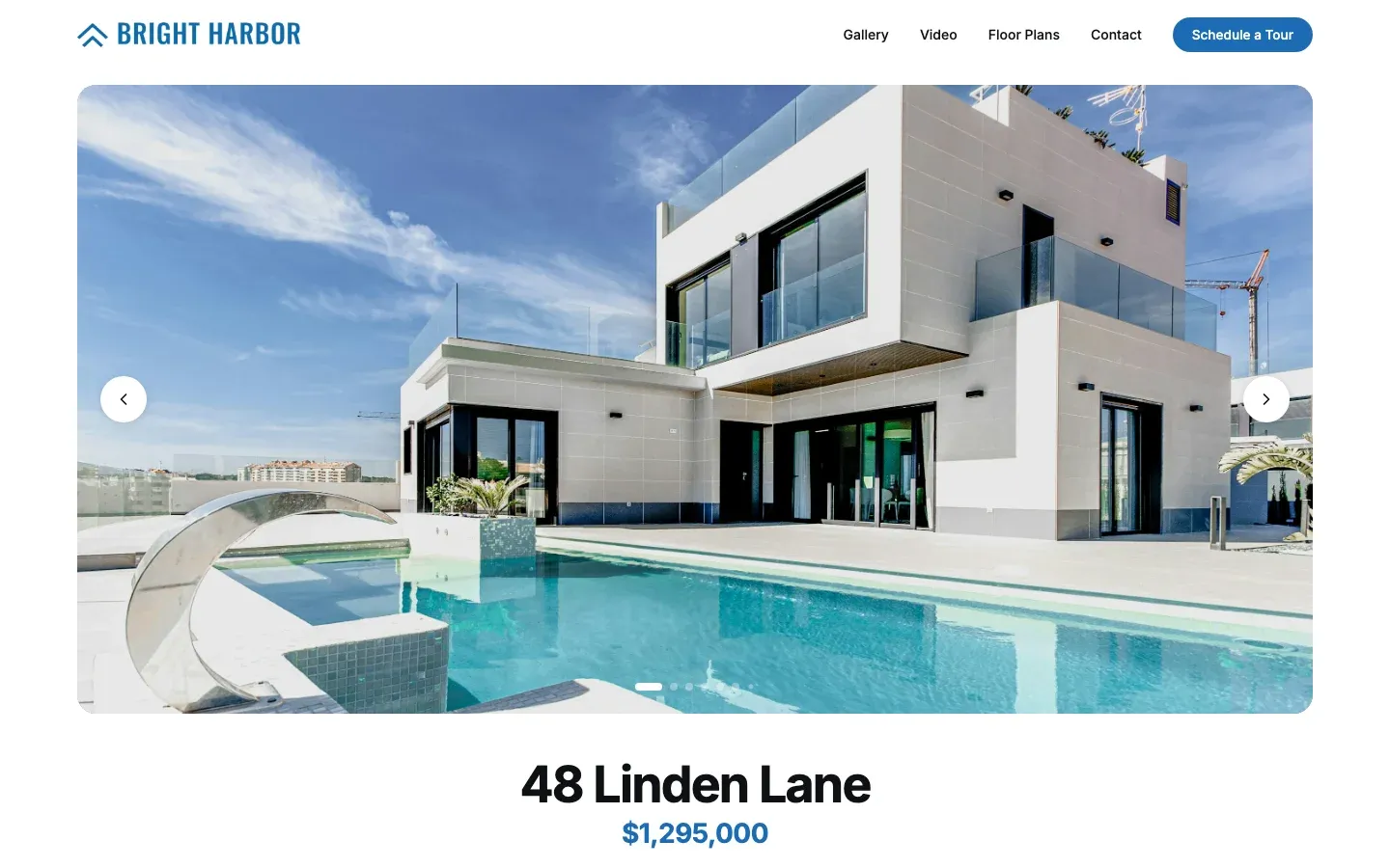 A property website in the Classic theme