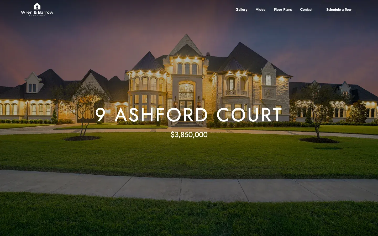 A property website in the Curtain theme