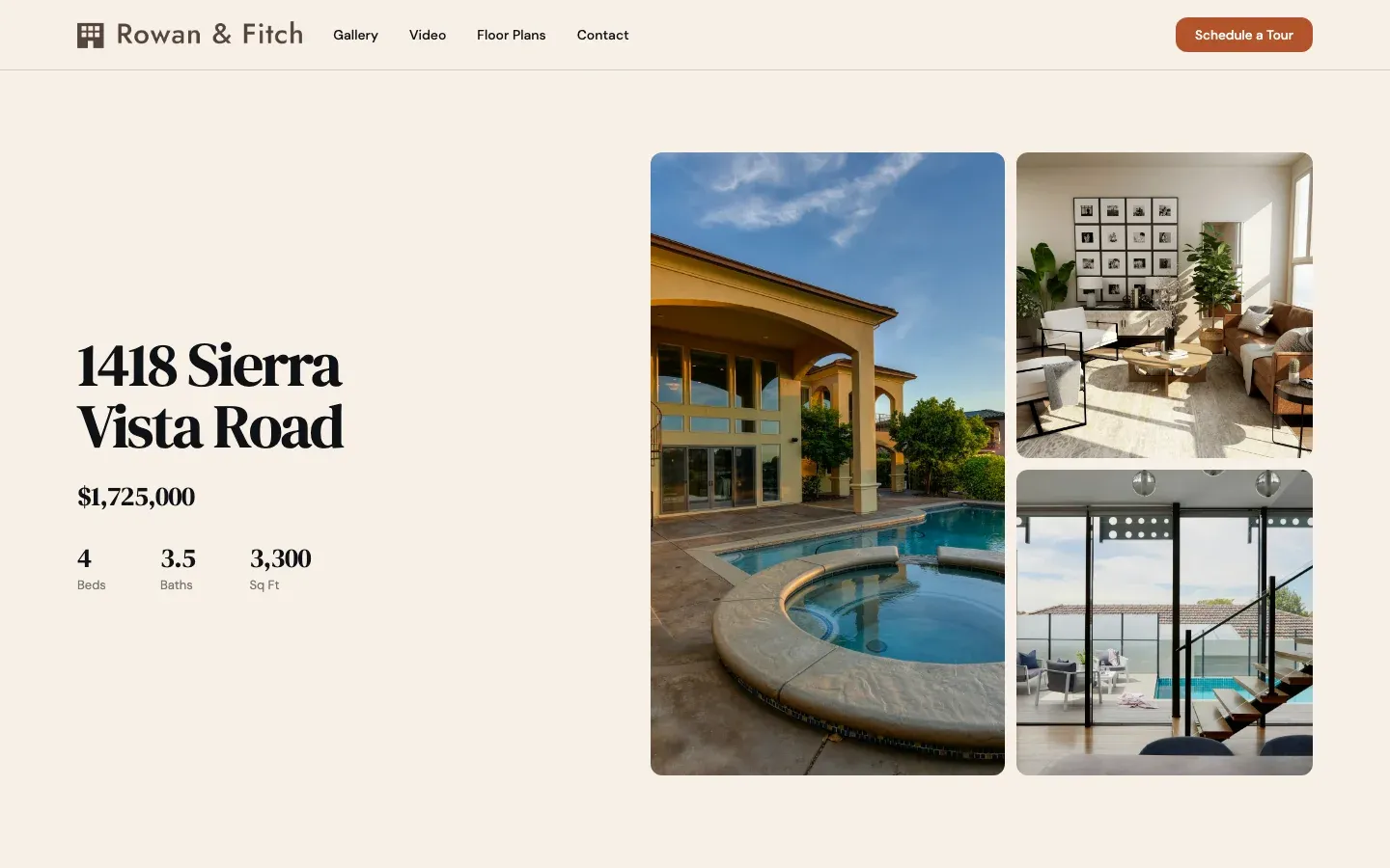 A property website in the Terracotta theme