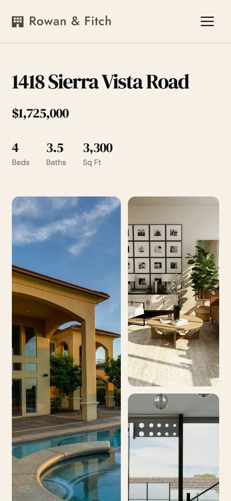 The same website on a phone, in the Terracotta theme