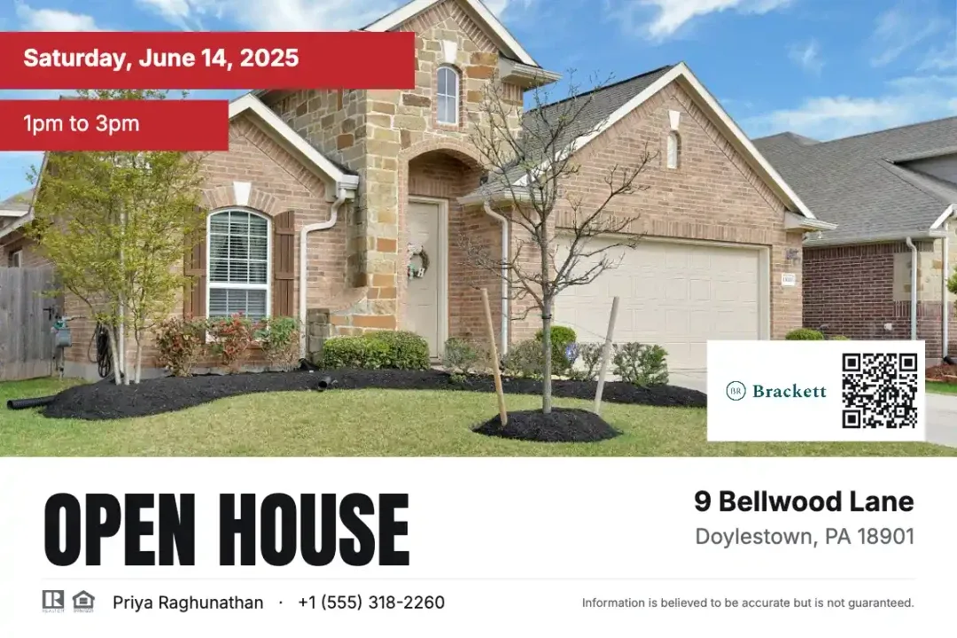 Open House Card, a postcard template